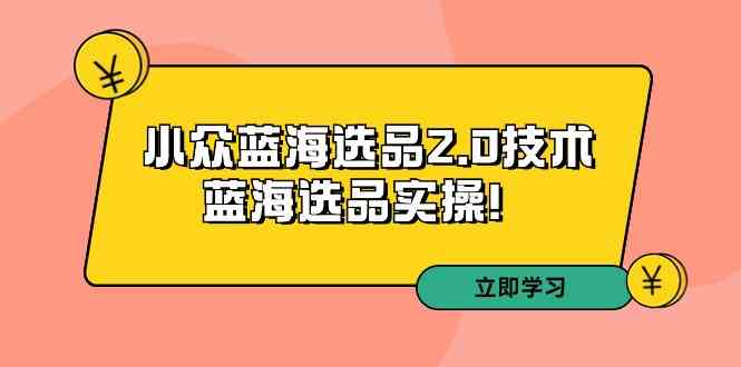 拼多多培训第33期:小众蓝海选品2.0技术-蓝海选品实操