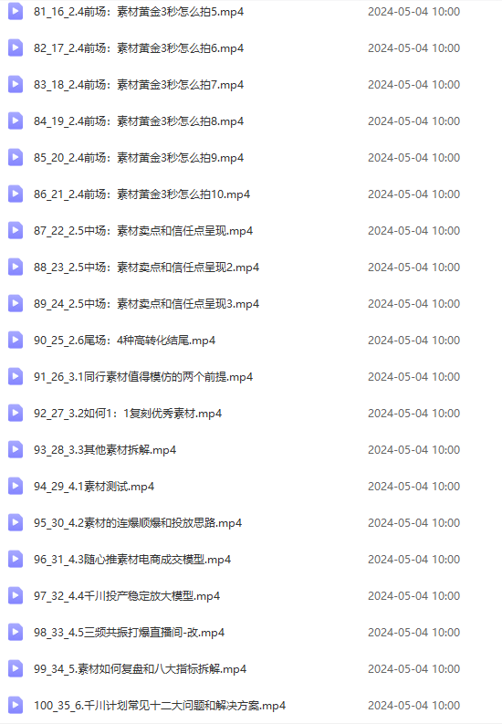 图片[6]-（10297期）2024单品正价起号，直播素材投流选品：选品课+投流课+素材课+卡首屏/100节-生财有道