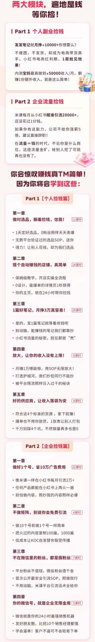 图片[2]-（7669期）小红书·捡钱课 发发笔记月挣1.5w+不做图 不发货 1周就见效(个人篇+企业篇)-生财有道