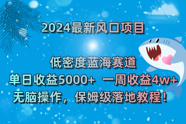 图片[2]-（8545期）2024最新风口项目 低密度蓝海赛道，日收益5000+周收益4w+ 无脑操作，保…-生财有道