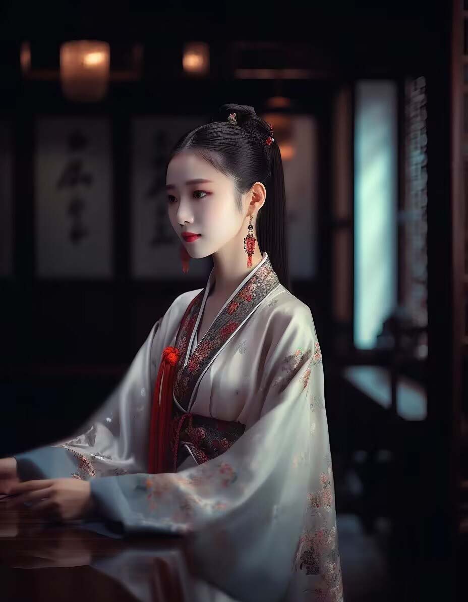 图片[8]-（8814期）Midjourney关键词-AI生成中国风古装汉服美女人像提示关键词-生财有道