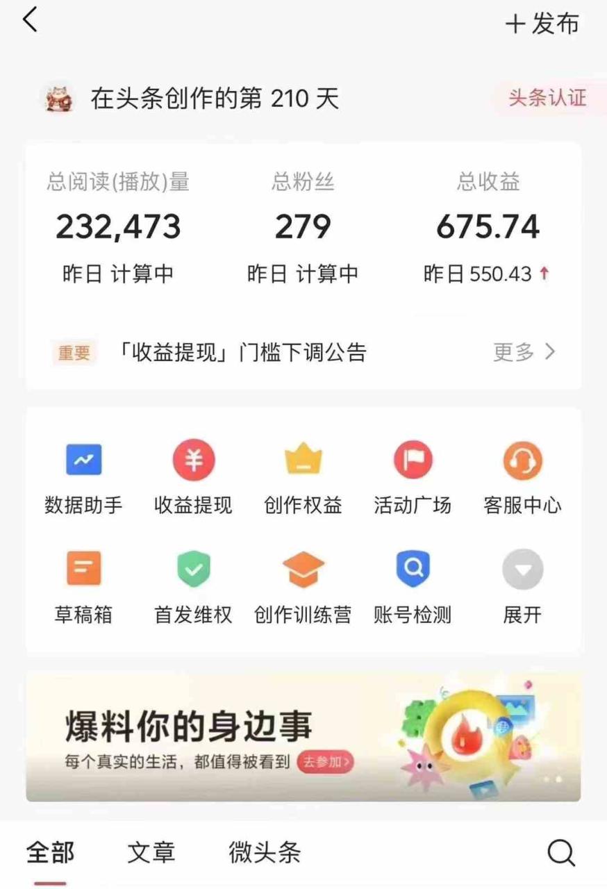 图片[7]-（10056期）今日头条AI最新玩法  无需指令 无脑复制粘贴 1分钟一篇原创文章 月入过万-生财有道