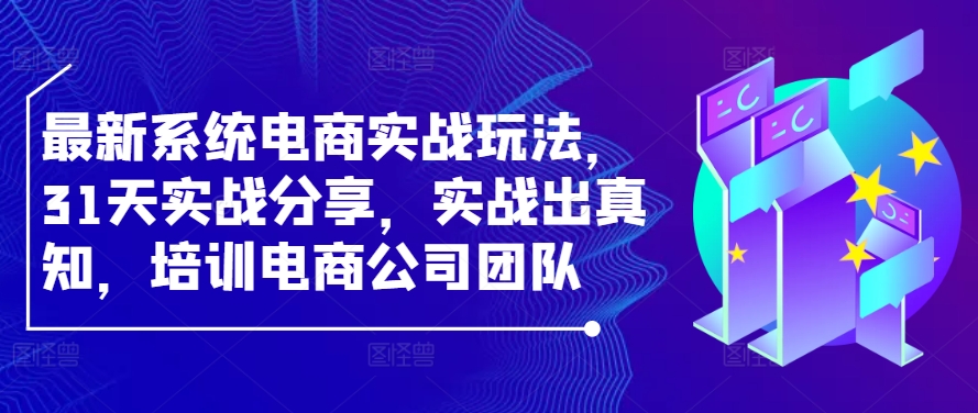最新系统电商实战玩法，31天实战分享，实战出真知，培训电商公司团队——生财有道创业网