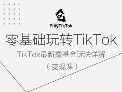 零基础玩转TiKToK变现课，TikTok最新撸基金玩法详解——生财有道创业网