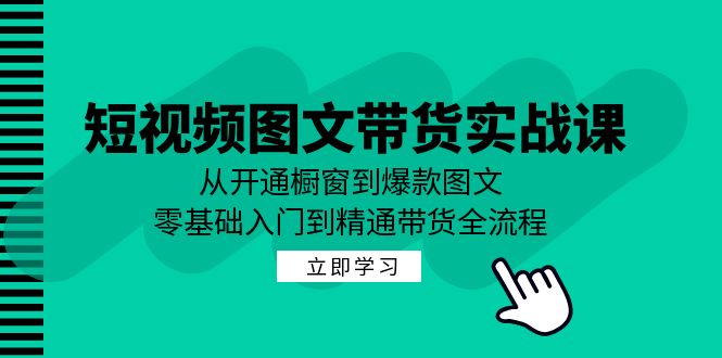 （12655期）短视频图文带货实战课：从开通橱窗到爆款图文，零基础入门到精通带货_生财有道创业网
