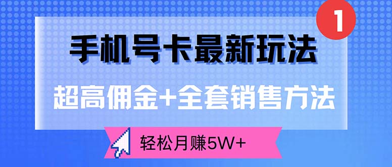 （12375期）手机号卡最新玩法，超高佣金+全套销售方法，轻松月赚5W+_生财有道创业网