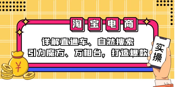 （12814期）2024淘宝电商课程：详解直通车、自然搜索、引力魔方、万相台，打造爆款_生财有道创业项目网