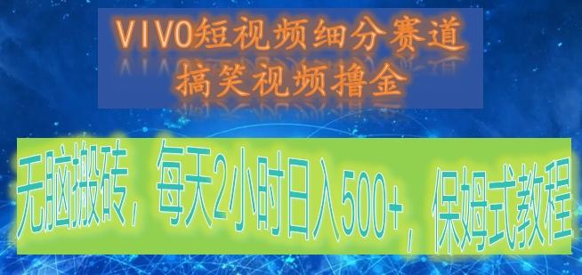 VIVO短视频细分赛道，搞笑视频撸金，无脑搬砖，每天2小时日入500+，保姆式教程_生财有道创业网