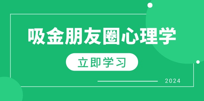（12899期）朋友圈吸金心理学：揭秘心理学原理，增加业绩，打造个人IP与行业权威_生财有道创业项目网