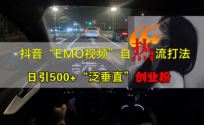 （13029期）抖音EMO视频自热打法，日引500+“泛垂直”创业粉_生财有道创业项目网